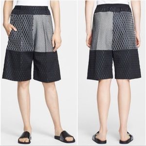 Jonathan Simkhai Black and White Patterned Women Shorts